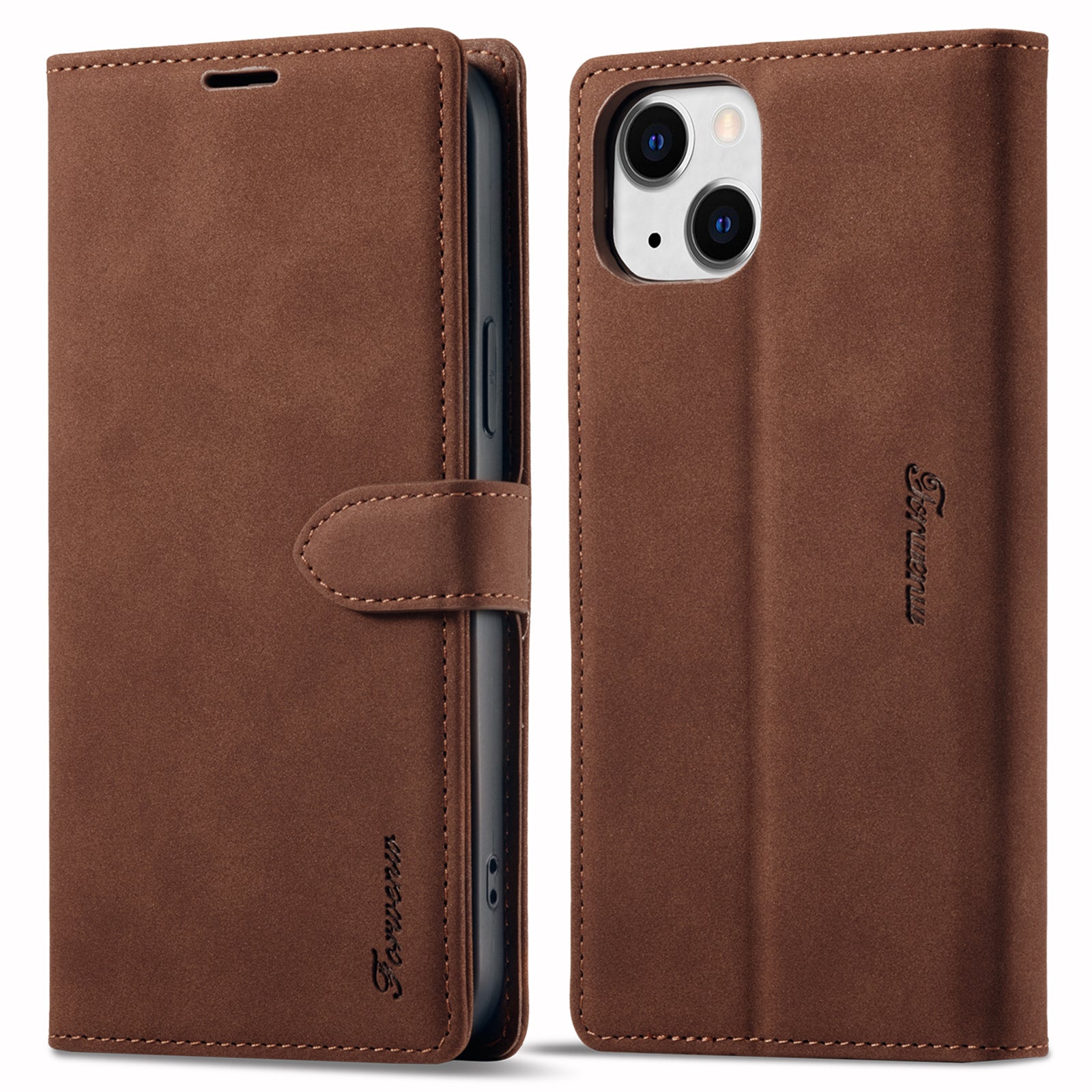 FORWENW for iPhone 14 Plus Full Protection Cell Phone Cover Stand F1 Series Flip Leather Wallet Case FORWENW for iPhone 14 Plus Full Protection Cell Phone Cover Stand F1 Series Flip Leather Wallet Case